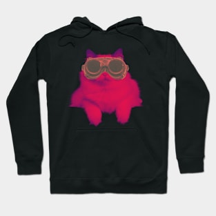 Cyberpunk Cat With Glasses Hoodie